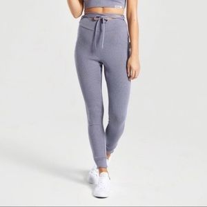 Gymshark Slounge Ribbon Joggers Pants in Steel Blue Marl XS